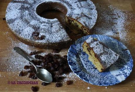 ciambella, integrale, uvetta, raisins, wholemeal, bundt cake