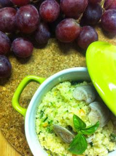 COUS COUS ALLA MARINARA CON JULIENNE DI ZUCCHINE