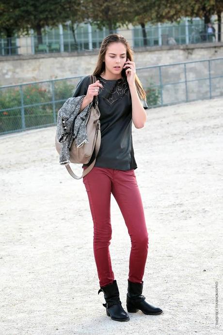 In the Street...Burgundy+Black...Burgundy is the new Bordeaux