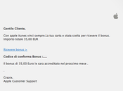 Attenti alla truffa: mail Apple promette bonus iTunes