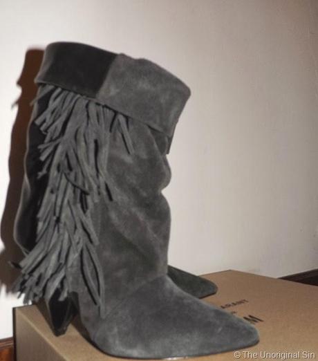 hm isabel marant, isabel marant, hm isabel marant stivali, hm isabel marant boots, isabel marant fringed boots