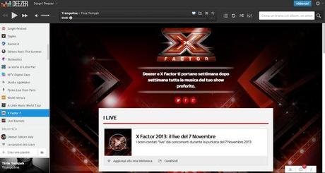 In esclusiva su Deezer i brani originali dei live di X Factor