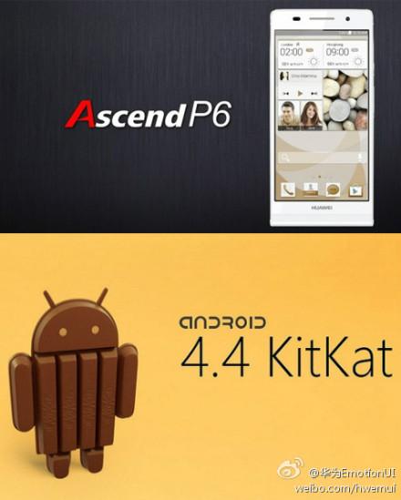 ascend p6 kitkat Android 4.4 KitKat per Huawei Ascend P6 in arrivo a gennaio