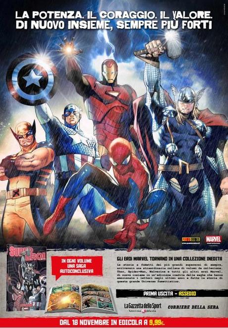 La Gazzetta dello Sport celebra i personaggi Marvel con la nuova collana Supereroi   il Mito X Men Thor supereroi marvel supereroi il mito Spider Man Iron Man In Evidenza Gazzetta dello Sport fumetti supereroi Fantastici Quattro 