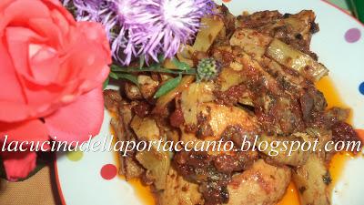 Scaloppine di coniglio ai carciofini teneri