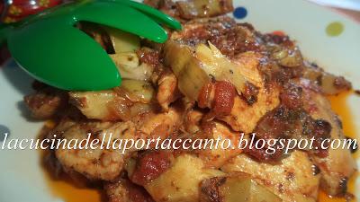 Scaloppine di coniglio ai carciofini teneri