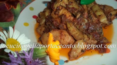 Scaloppine di coniglio ai carciofini teneri