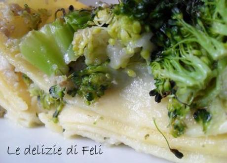 lasagne con topinambur e broccoli