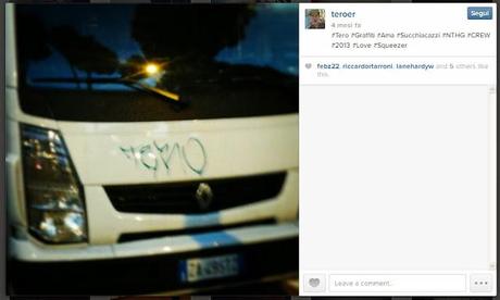 Silvio Brunetti alias TERO ovvero un altro vandaletto dodicenne che si diverte a devastare la cosa pubblica. Lo vogliamo fermare e far pagare i danni ai suoi genitori prima di subito?