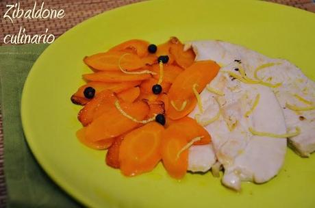 Petto di pollo e carote al ginepro