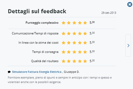 7. Dettagli sul feedback