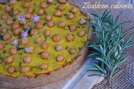 Torta salata di zucca  e ceci