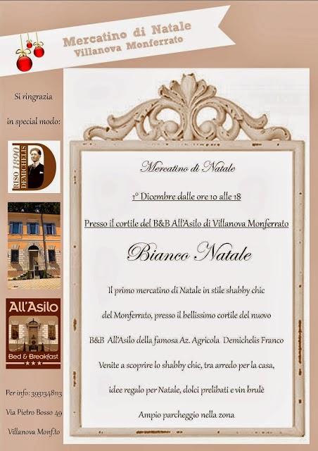 Bianco Natale: mercatino in stile Shabby chic a Villanova Monferrato