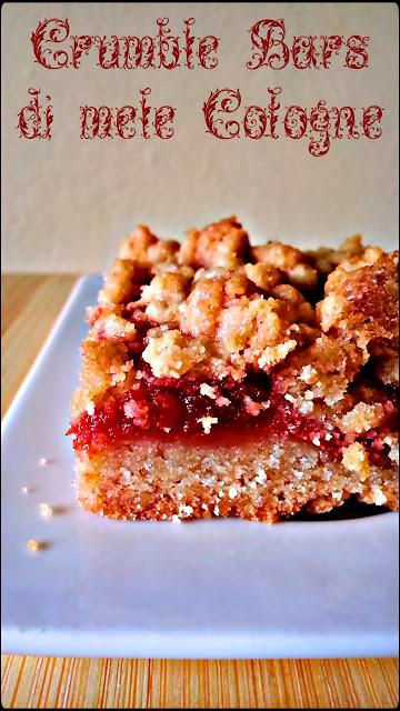 CRUMBLE BARS DI MELE COTOGNE (Apple crumble bar)