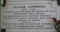 200px Lapide Cesare Lombroso   Cimitero monumentale Torino Incontro di studio su Cesare Lombroso