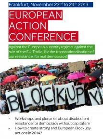 >>Dal 22 al 24 novembre a Francoforte la European action conference di Blockupy