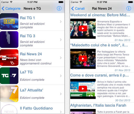 TV Italia iPhone 1 Guarda la tv su iPhone ed iPad grazie a TV Italia