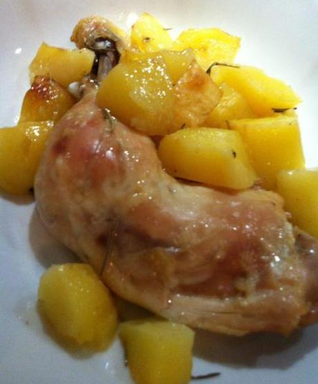 pollo arrosto con patate