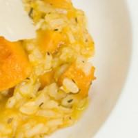 Risotto scomposto alla zucca