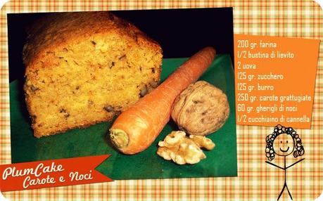 Plumcake carote e noci