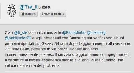 Aggiornamento ad Android 4.3 sospeso anche in Italia ?