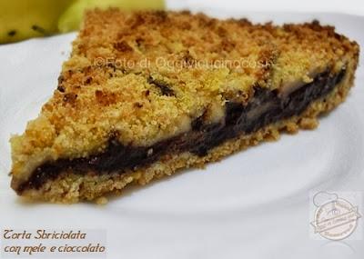 Torta Sbriciolata alle mele e cioccolato©