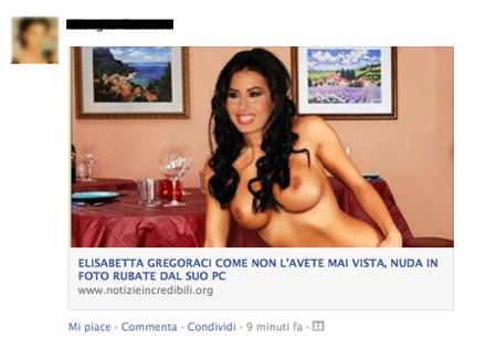 Elisabetta Gregoraci ClickJacking