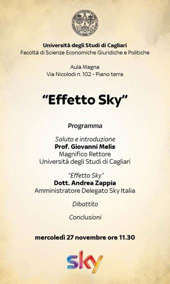 Sky all'Università di Cagliari per festeggiare i suoi primi 10 anni #Sky10anni