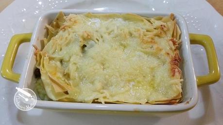 lasagnetta con patate, broccoletti, salciccia  e stracciatella | ricetta veloce