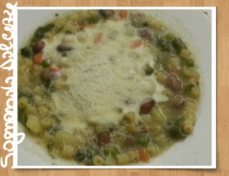 Minestrone con carne macinata e Collaborazione Brazzale