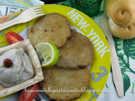 Scaloppine di seitan al lime e zenzero fresco con crema di patate e spinaci