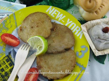 Scaloppine di seitan al lime e zenzero fresco con crema di patate e spinaci