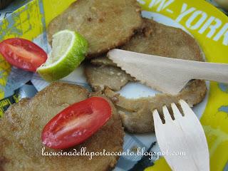 Scaloppine di seitan al lime e zenzero fresco con crema di patate e spinaci