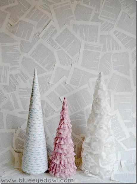 case e interni - decorazioni natalizie fai da te - diy - alberelli conici