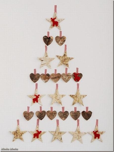 case e interni - decorazioni natalizie fai da te - diy - albero alternativo