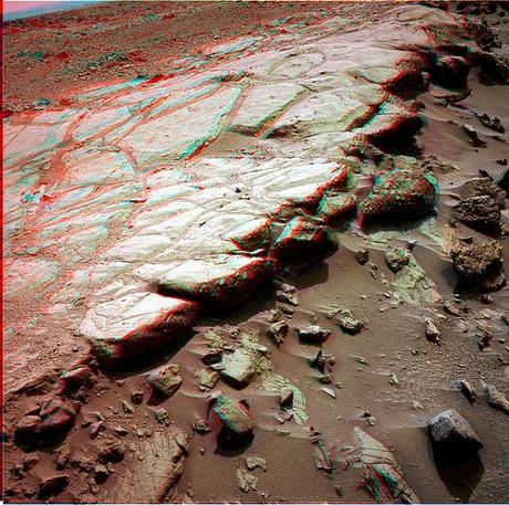 Curiosity sol 441 NavCam left right anaglyph