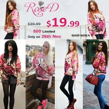 Romwe “Rose D” flash sale, only 24 hours!