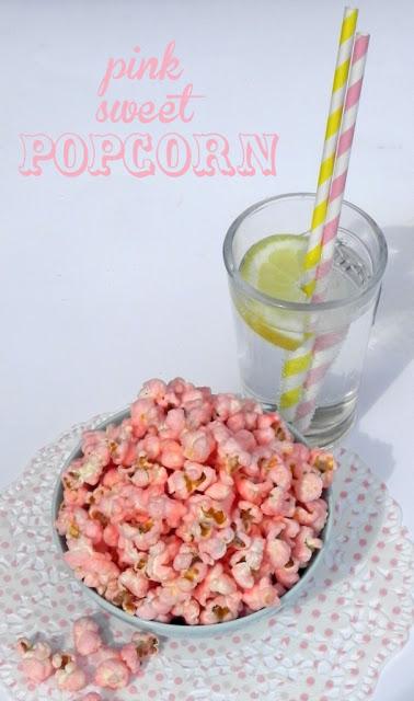 pink sweet POPCORN per una GHIRLANDA speciale