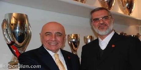 Adriano Galliani con il Pasdaran Mohammad Reza Rouyanian 