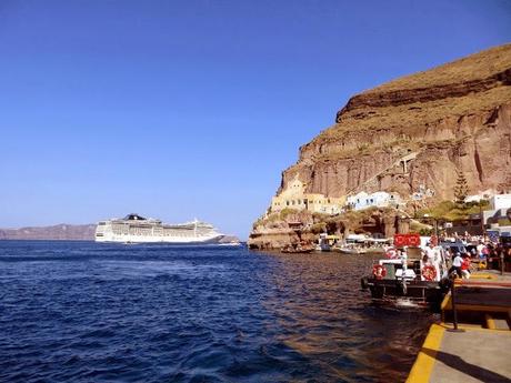 escursione in barca da santorini, nea kameni e thirasia