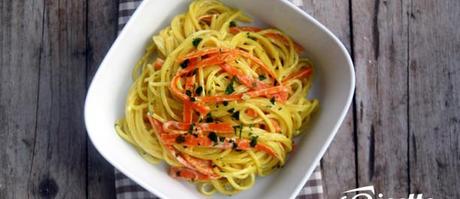 ricetta spaghetti carote zafferano