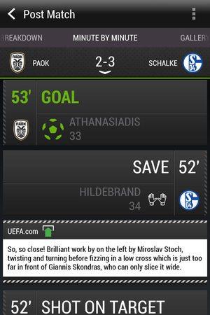 tech htc footballfeed app screenshot 2 Android   HTC FootballFeed, per gli amanti della Champions ed Europa League!