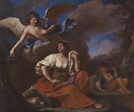 Guercino, L'angelo appare ad Agar e Ismaele, 1652 ca.