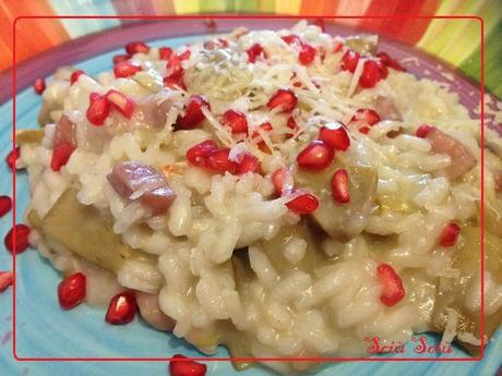 Risotto con carciofi e scamorza