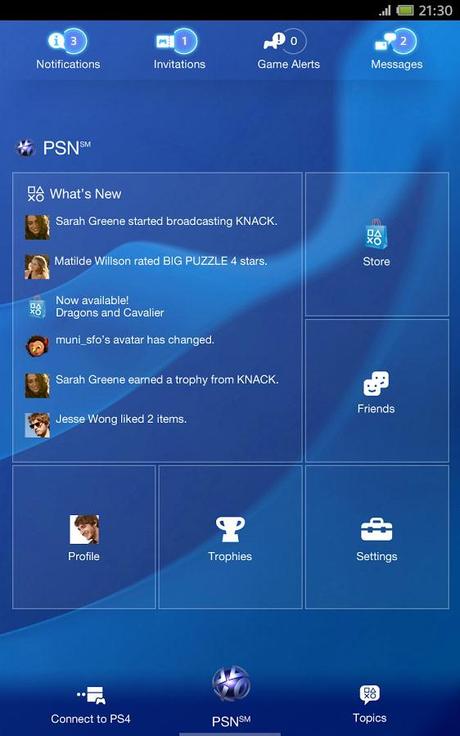 01 Sony rende disponibile l’applicazione ufficiale della PS4 per Android ed iOS