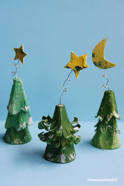 Alberelli di Natale con il cartone delle uova – DIY egg carton boxes Christmas trees