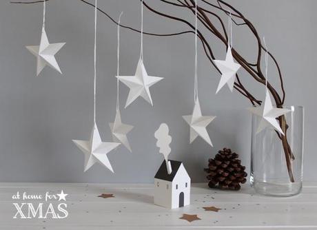 Paper stars 3D At home for XMAS