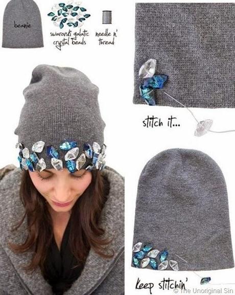 fashion diy, cristal beanie, capello pietre, must have 14