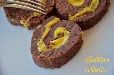 Girelle di castagne farcite con zabaione al rum