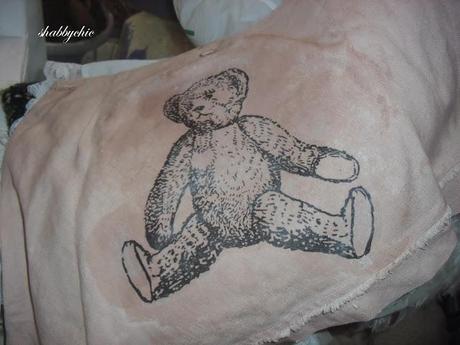a pillow shabby, with Teddy
